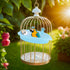 Pssopp Bird Bathtub, Hanging Bird Bath Cube Cute Pet Bird Bathing Box Bird Shower Bathtub Accessories with Mirror pet