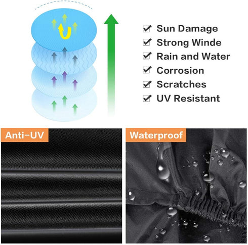 Waterproof Outdoor Bike Cover for 2-3 Bikes with Lock Hole for Mountain and Road Bikes