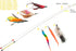 Fashion's Talk Feather Wire Wands Kitten Toys, Worm Teaser Wand Cat Toy with Replacement Pack