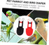 6pcs BESPORTBLE Washable Bird Diaper Suit Bowtie for Parrots Reusable Pet Diaper for Cockatiels Conures Soft