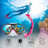 Kids Snorkeling Set, Children Mask Fin Snorkel Gear with Adjustable Flippers & Travel Bags
