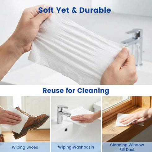 500PCS BigOtters Compressed Towels, Bulk Disposable Towels for Face Portable Washcloths for Travel Expandable Wipes