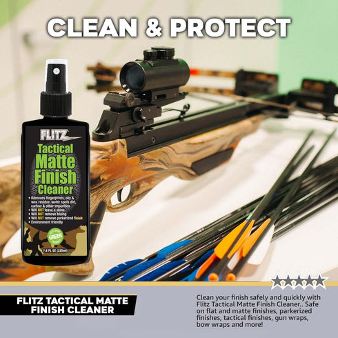 Flitz Tactical Matte Finish Cleaner, 7.6oz Gun Cleaner Spray, Fast-Drying Cleaning Solution