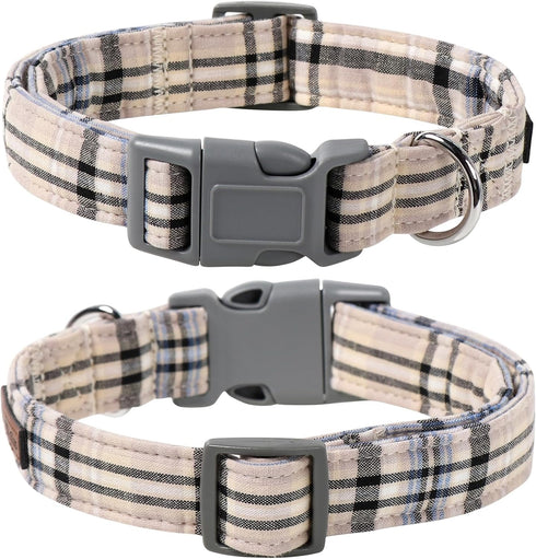 Lionet Paws Dog and Cat Collar with Bowtie, Adjustable Grid Collar for Small Medium Large Dogs
