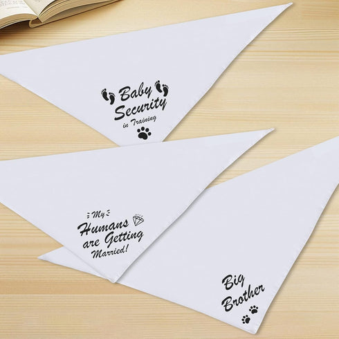 Agroon 1PCS, Blank Dog Bandanas White Large DIY Solid Cotton Scarf, Durable Triangle Reversible Bibs Handkerchief