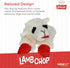 Multipet Lamb Chop Dog Plush Toy, Squeaky Toy for All Dogs, Extra Soft Plush, 6", Cream