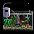 Fish Tank Decorations Plants with Resin Cave Rock View, 9pcs Plastic Aquarium Accessories, Fish Cave and Hideout