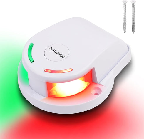 RVZONE LED Boat Navigation Light Red and Green Marine Navigation Light Led
