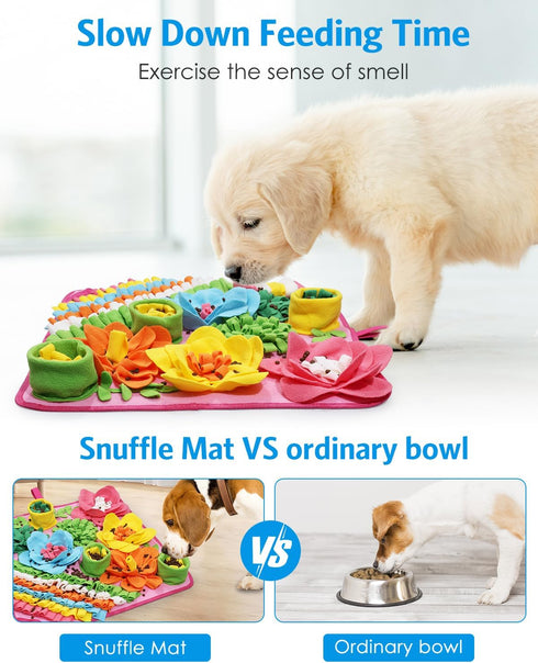 20 inch AMIR Snuffle Mat for Dogs, Sniff Mat Slow Feeding, Encourages Natural Foraging Skills, Slow Eating, Help Stress