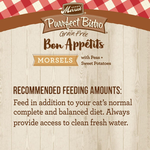 Merrick Purrfect Bistro Bon Appetits Grain Free Wet Cat Food, Beef Recipe Morsels in Gravy, 3 oz Pouches (Pack of 24)