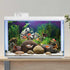 AWERT 48x18 inches Aquarium Background, Seagrass, Stone River Bed & Lake Fish Tank Vinyl Background