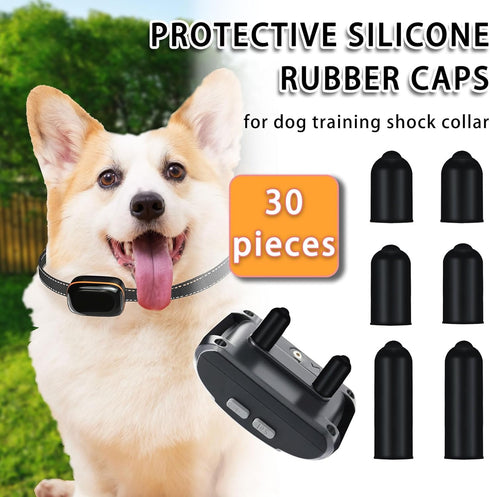 30 Pcs Dog Shock Collar Rubber Tips, Training Collar Replacement Parts, Silicone Covers for Dog Training Collars