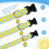 Cute Cotton Dog Collar, Summer Lemon Pattern Adjustable Soft Collar for Small Medium Large Dogs, for Boys and Girls