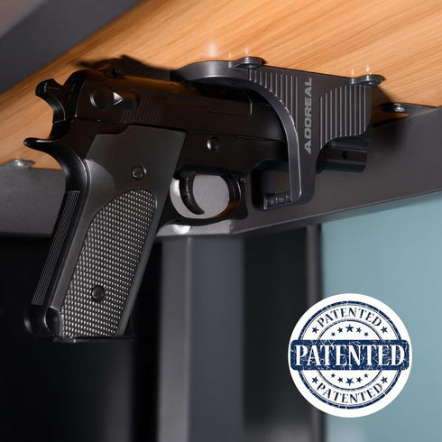 Adoreal Magnetic Gun Mount, Hole Free Gun Holster for Vehicle Home or Office, Side Magazine Magnetic Suction Concealed