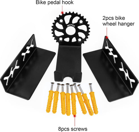 Heavy Duty Stainless Steel Bike Wall Mount, 1 Pack, Black