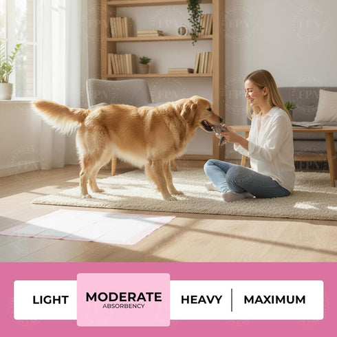 50 Count 18X24 Inch FPN Pink Puppy Pads for Dogs | Disposable Pee Pads for Dogs & Puppies | Dog Training Pads, Large