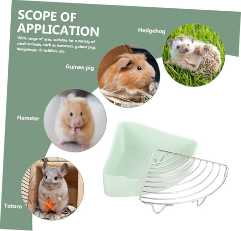 Triangle Ceramic Litter Pan for Guinea Pig & Bunny - Easy Clean Design