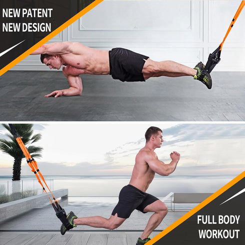 Moulyan Bodyweight Resistance Training Straps, Suspension Training Straps for Full-Body Workout, Home Gym Kit