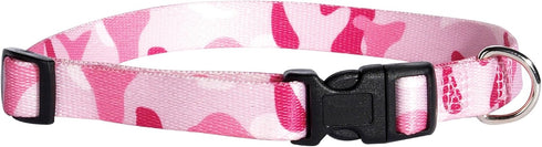 Casual Canine Camo Dog Collar, 6-10 Inch, Pink