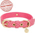 Blueberry Pet Adjustable Dog Collar with Metal Buckle, 2 Detachable Bowtie, Pink Polka Dot, Neck 9-12.5"