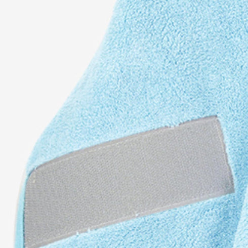 dPois Quick Dry Dog Bathrobe Hooded Absorbent Microfiber Pet Towel for Small Medium Dogs Cats After Bath Blue X-Small