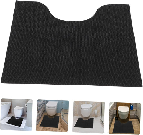 6pcs U-Shaped Toilet Training Pad Washable Potty Training Mats Funny Bathroom Rug Pee Pads for Men Toilet Bowl Mat Easy
