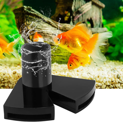 Aquarium Water Outlet, Acrylic Fish Tank Double Duckbill Nozzle, Rotating Flowing Pipe