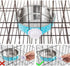 Stainless Steel Removable Pet Food Bowl, Anti-overturn Water Feeder Container, 2 Set for Small Dog/Cat/Rabbit, Easy to