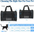 Top tasta Dog Cat Carrier: Portable Foldable Carrier for Small Medium Large Cats Dogs Under 25 Lbs, Black Large