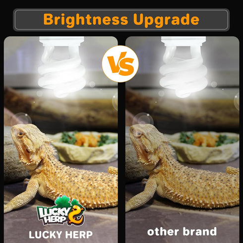 Lucky HERP UVA UVB Reptile Light 10.0, 15W Desert UVB 150 Compact Fluorescent Lamp for Reptiles