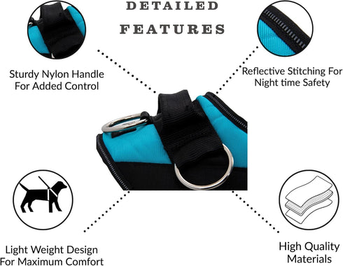 ShawnCo Essential Dog Harness, No-Pull Pet Vest with 3 Leash Clips for Easy Walking and Training