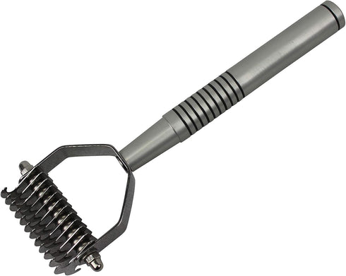 Professional Pet Grooming Undercoat Shedding Dematting Rake - 12 Teeth Wide for Effective Grooming
