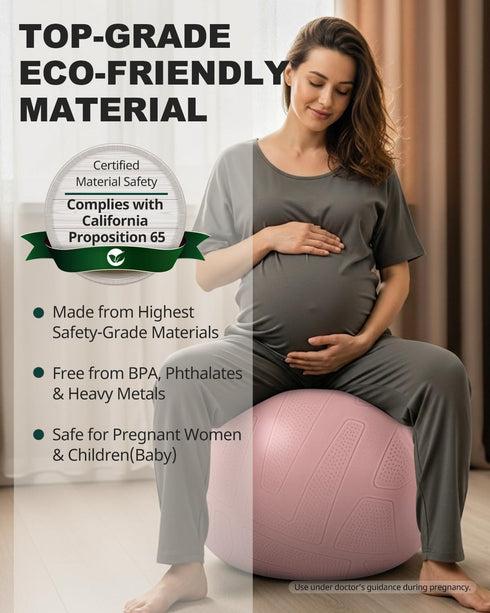 1.7mm 1000LB Trideer Pregnancy Birthing Ball, Extra Thick Yoga Ball for Maternity, Labor, Physio, Recovery, Exercise