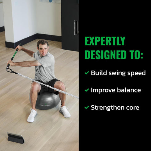 Stability Ball for Golf Training | Proven by Scottie Scheffler | 65cm Grey