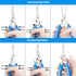 Fishing Pliers + Fish Hook Remover, Line Cutter, Curved Nose Fishing Tackle Tool Set (Blue)