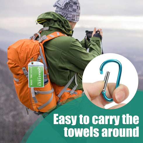 Haoteey Pack 30, 40"*12" Cooling Towels of Neck Cool Towel Bulk, Cold Towels for Neck and Face, Cooling Rags Sports