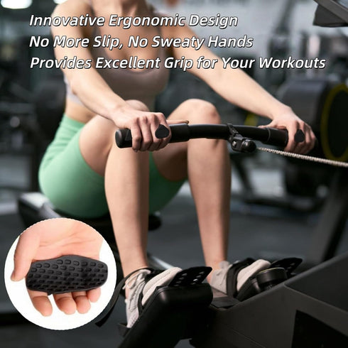 Jopplim Anti-Slip Workout Grips, Ergonomic Workout Gloves, Weight Lifting Grips, for Men and Women, Silicone Gym Grips