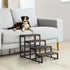 Dog Stairs for High Beds - 4 Steps for Small Medium Dogs, Easy to Walk on Pet Steps for Beds and Cars