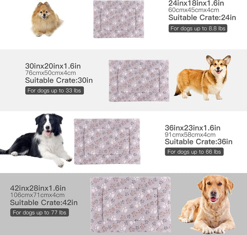 BVAGSS Dog Bed Mat, Reversible Memory Foam Dog Beds, Washable Pet Sleeping Mattress for Small Medium Dogs,