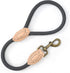 Mile High Life Short Dog Leash, 18 Inch Reflective Lead with Leather Tip for Large and Medium Dogs Training and Walking
