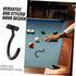YARNOW Convenient Billiard Cue Hanger Snooker Supply Pool Table Side Hook Iron Billiard Accessory Cue Rest Holder Easy
