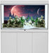 AWERT 24x16 inches Cosmic Reptile Habitat Background, Parallel Space Fish Tank Background for Desert Terrarium
