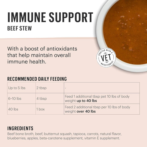 The Honest Kitchen Functional Pour Overs: Immune Support - Beef Stew Dog Food Topper, 5.5 oz x12