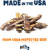 8-10 (16 Pack) Single Ingredient Dog Bones - Made in USA Beef Rib Bones - Natural Dog Bones for Aggressive Chewers