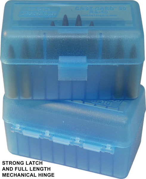 50 Ammo 17, 204, 223, 5.56x45, 6x47 MTM Case-Gard MTM Round Rifle Box