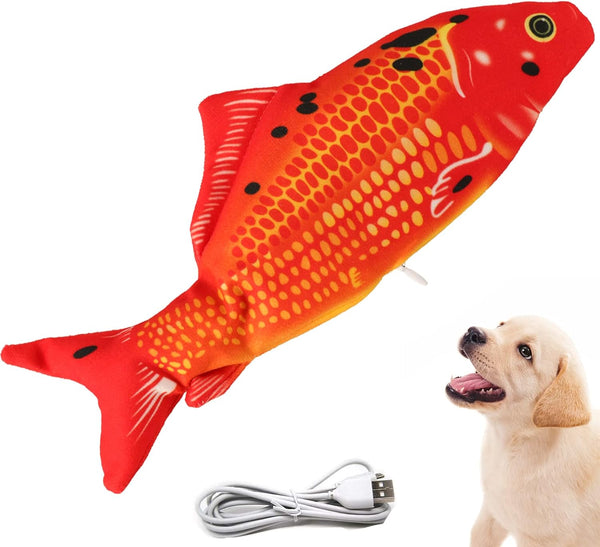 Flopping Fish Electric Moving Dog Toy, Realistic Flopping Fish Rocking Dog Toy, Interactive Pet Toys for Dog Exercise,