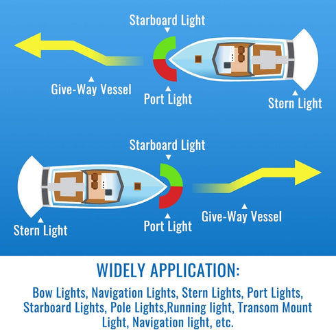 Honoson 4 Pieces LED 90 Bulb 1004 Marine Replacement Bulb for Boat Navigation Lights, DC 12v