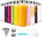 Luxfuel Glass Water Bottles with Lids 16 oz, 12 Pack Reusable Juice