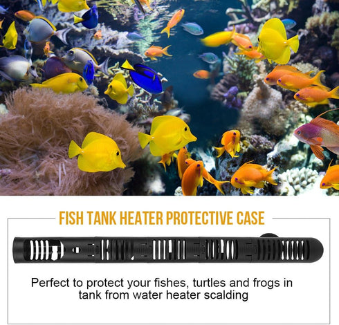 Fdit Aquarium Fish Tank Heater Protective Case, Detachable Design with Suction Cups (#2)