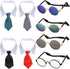 8 Pcs Pet Dog Cat Costume - Halloween Dog Neck Tie and Sunglasses for Small Dog Cat Accessories Halloween Cosplay Party